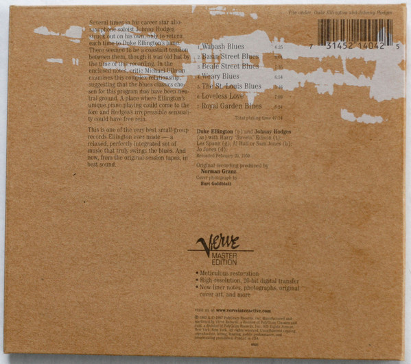 Duke Ellington & Johnny Hodges - Back To Back (Duke Ellington And Johnny Hodges Play The Blues) | Verve Records (521 404-2) - 2