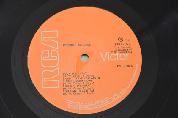 George McCrae - Rock Your Baby | RCA Victor (KPL1-0501) - 4