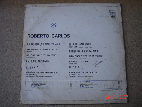Roberto Carlos - Roberto Carlos | CBS (S-52936) - 2