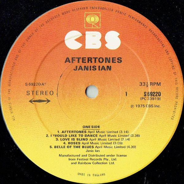 Janis Ian - Aftertones | CBS (S 69220) - 3 Janis Ian - Aftertones | CBS (S 69220) - 3