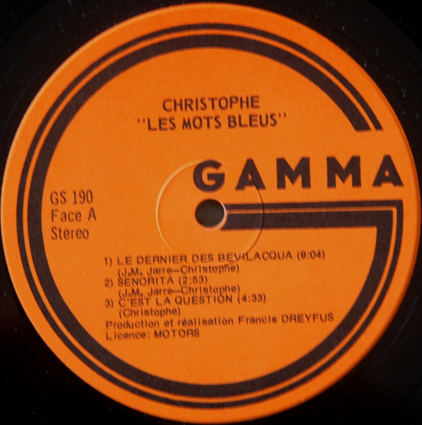 Christophe - Les Mots Bleus | Gamma (GS 190) - 4