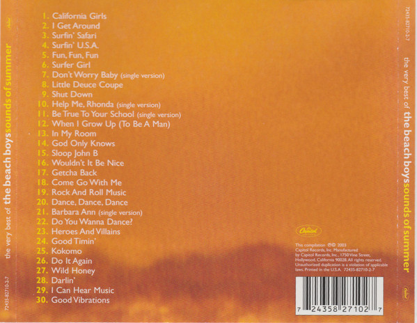 The Beach Boys - Sounds Of Summer - The Very Best Of [CD] | Capitol Records (72435-82710-2-7) - 4