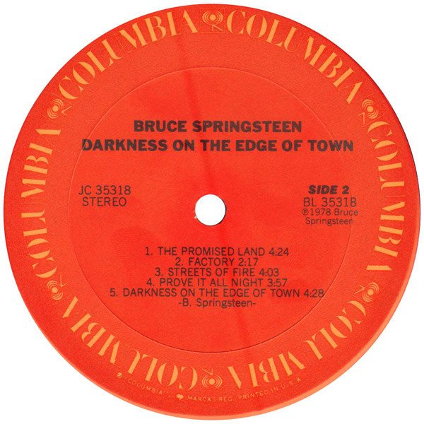 Bruce Springsteen - Darkness On The Edge Of Town | Columbia (JC 35318) - 2