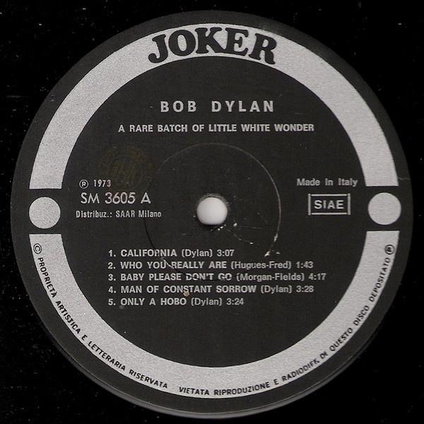 Bob Dylan - A Rare Batch Of Little White Wonder | Joker (SM 3605) - 3 Bob Dylan - A Rare Batch Of Little White Wonder | Joker (SM 3605) - 3