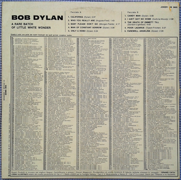 Bob Dylan - A Rare Batch Of Little White Wonder | Joker (SM 3605) - 2 Bob Dylan - A Rare Batch Of Little White Wonder | Joker (SM 3605) - 2