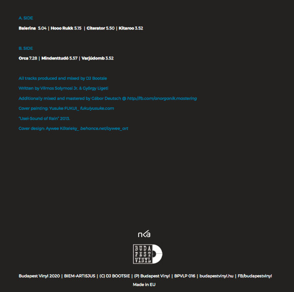 DJ Bootsie - Allegro Identity | Budapest Vinyl (BPVLP016) - 2 DJ Bootsie - Allegro Identity | Budapest Vinyl (BPVLP016) - 2