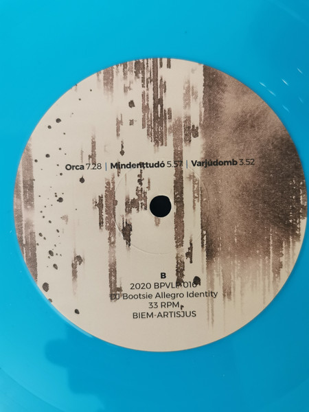 DJ Bootsie - Allegro Identity | Budapest Vinyl (BPVLP016) - 4 DJ Bootsie - Allegro Identity | Budapest Vinyl (BPVLP016) - 4