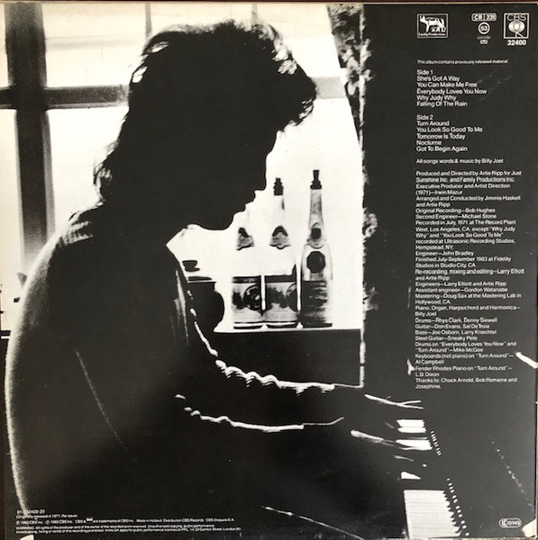 Billy Joel - Cold Spring Harbor | CBS (CBS 32400) - 2 Billy Joel - Cold Spring Harbor | CBS (CBS 32400) - 2