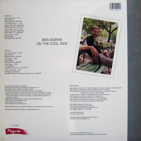 Ben Sidran - On The Cool Side | Magenta (MA-0204)