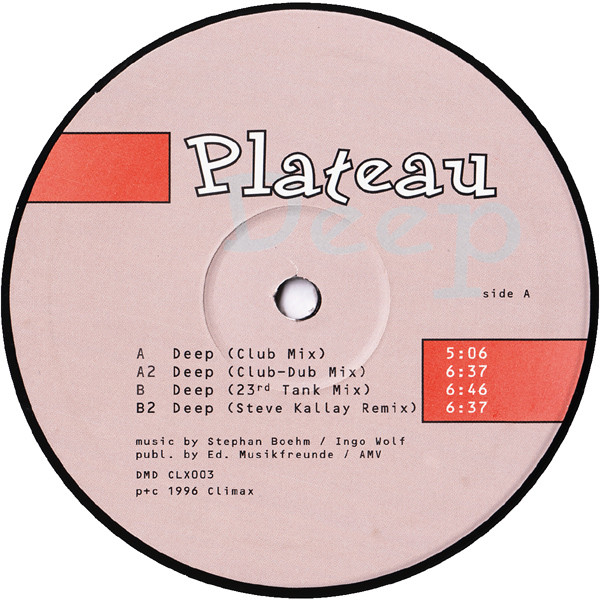 Plateau - Deep | Climax Records (CLX003) - 2