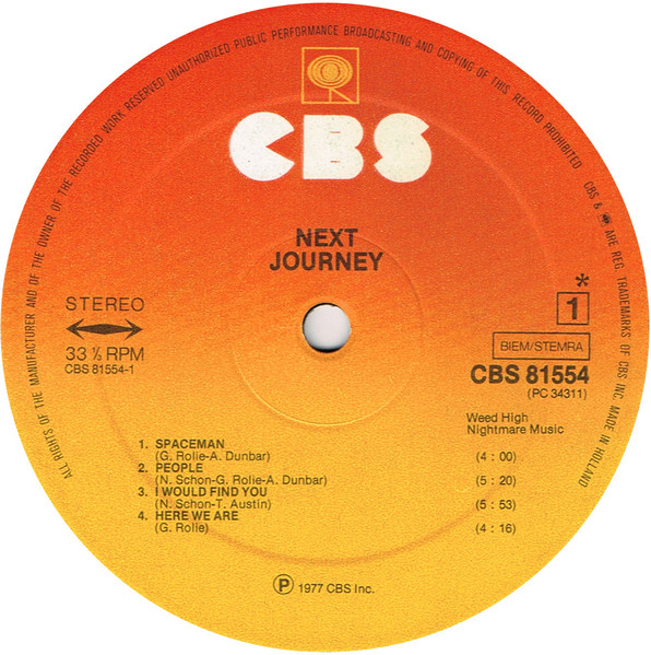 Journey - Next | CBS (CBS 81554) - 3