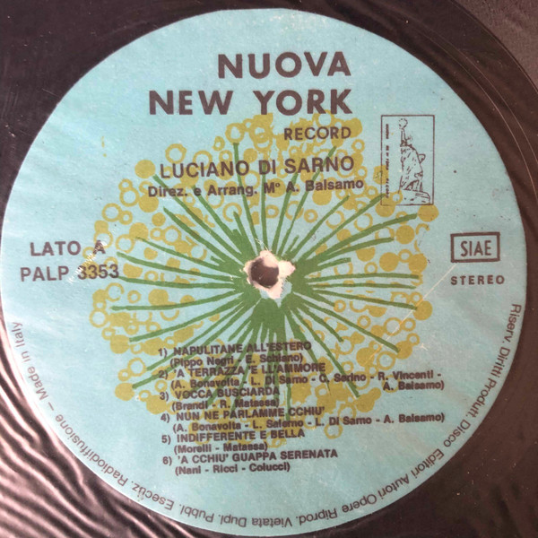 Luciano Di Sarno - Napulitane All'Estero | Nuova New York Record (PALP 3353) - 3 Luciano Di Sarno - Napulitane All'Estero | Nuova New York Record (PALP 3353) - 3