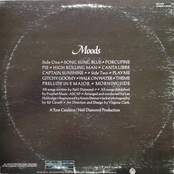 Neil Diamond - Moods | MCA Records (MCA 2005) - 2 Neil Diamond - Moods | MCA Records (MCA 2005) - 2