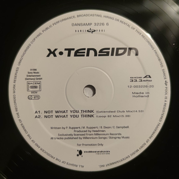 X-Tension - Not What You Think | Dance Pool (DANSAMP 3226 6) - 2