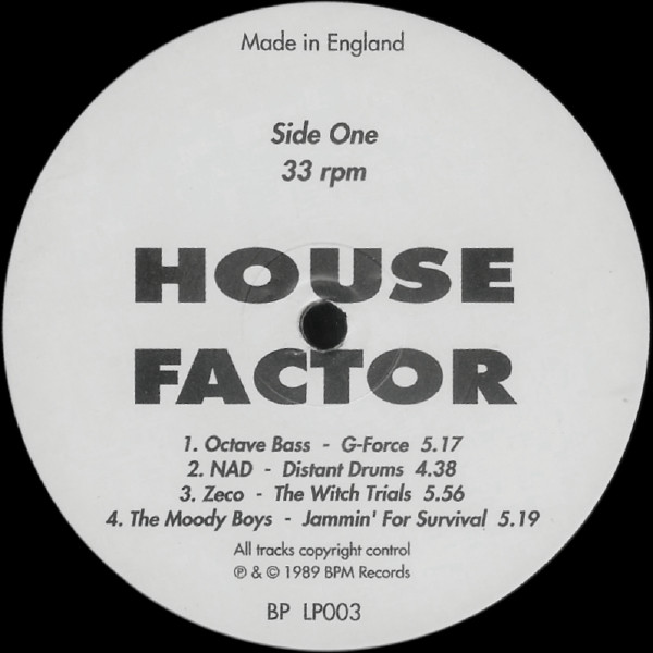 Various - House Factor | BPM (BP LP003) - 3