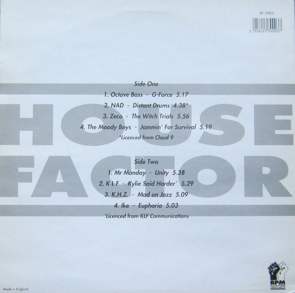 Various - House Factor | BPM (BP LP003) - 2