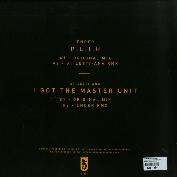 DJ Ender & Stiletti-Ana - P.L.I.H / I Got The Master Unit | Seahorse & Castle (SC005)