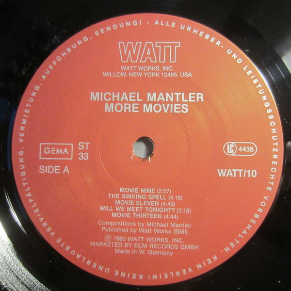 Michael Mantler - More Movies | WATT (WATT/10) - 3