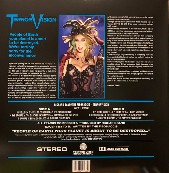 Richard Band , The Fibonaccis - TerrorVision (Original Soundtrack) | We Release Whatever The Fuck We Want Records (WRWTFWW046LTD) - 4 Richard Band , The Fibonaccis - TerrorVision (Original Soundtrack) | We Release Whatever The Fuck We Want Records (WRWTFWW046LTD) - 4