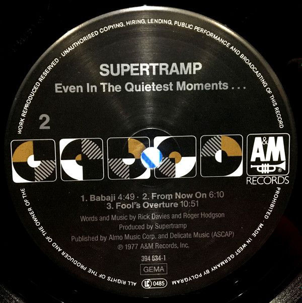 Supertramp - Even In The Quietest Moments... | A&M Records (394 634-1) - 3 Supertramp - Even In The Quietest Moments... | A&M Records (394 634-1) - 3
