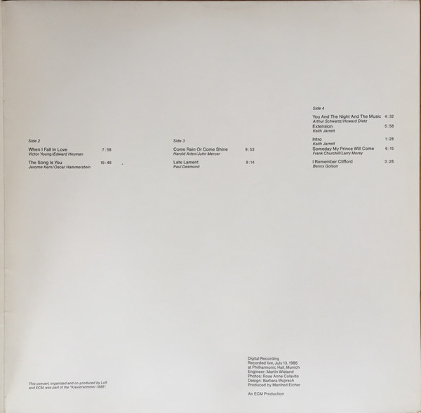 Keith Jarrett Trio - Still Live | ECM Records (ECM 1360/61) - 3 Keith Jarrett Trio - Still Live | ECM Records (ECM 1360/61) - 3