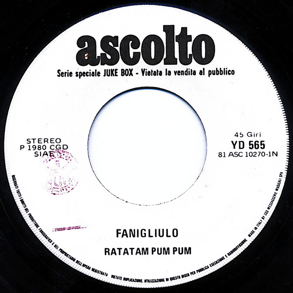 Rockets / Franco Fanigliulo - Galactica / Ratatam Pum Pum | Rockland Records (YD 565) - 2