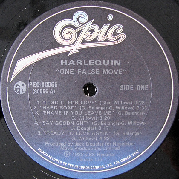 Harlequin - One False Move [Vinyl] | Epic (PEC-80066) - 3