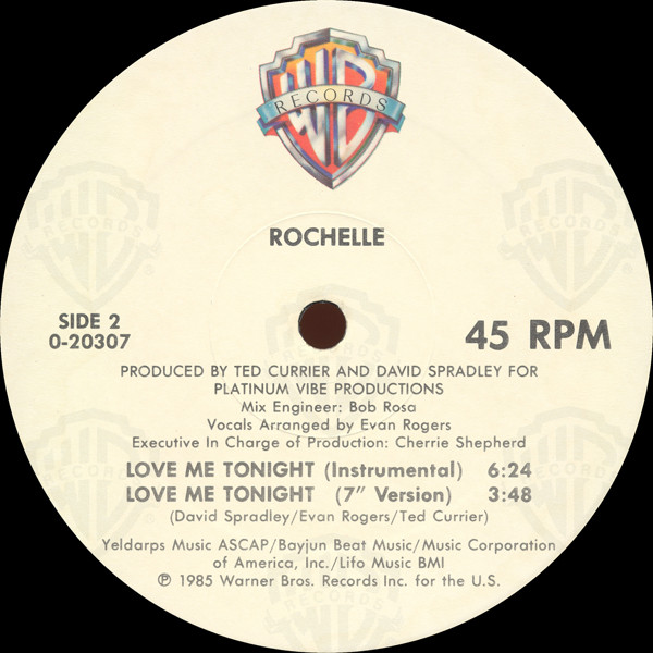 Rochelle - Love Me Tonight | Warner Bros. Records (0-20307) - 3