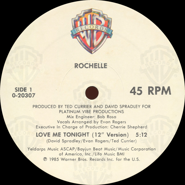 Rochelle - Love Me Tonight | Warner Bros. Records (0-20307) - 2