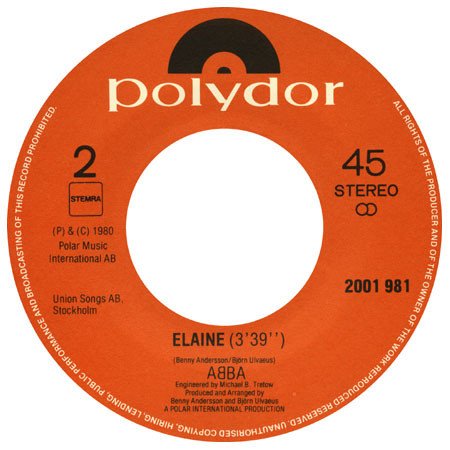 ABBA - The Winner Takes It All / Elaine | Polydor (2001 981) - 4 ABBA - The Winner Takes It All / Elaine | Polydor (2001 981) - 4