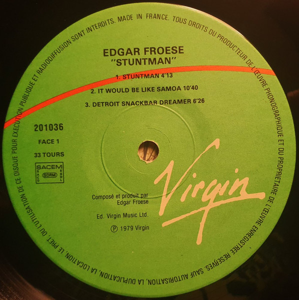 Edgar Froese - Stuntman | Virgin (201036) - 4