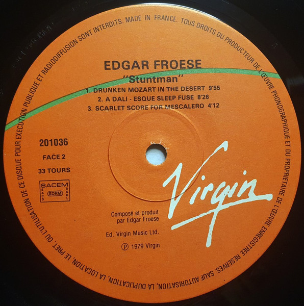 Edgar Froese - Stuntman | Virgin (201036) - 3