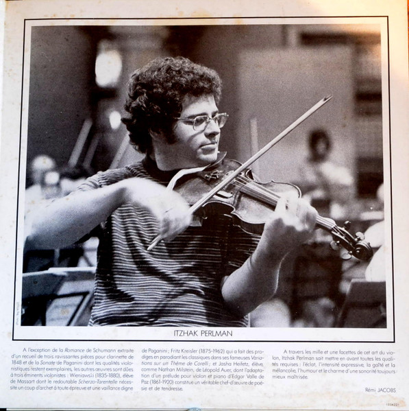 Itzhak Perlman - Pablo de Sarasate , Giuseppe Tartini , Niccolò Paganini , Robert Schumann , Sergei Vasilyevich Rachmaninoff , Henryk Wieniawski - Airs Bohémiens De Sarasate Et Huit Autres Pièces De Virtuosité Pour Le Violon | La Voix De Son Maître (1034221) - 4