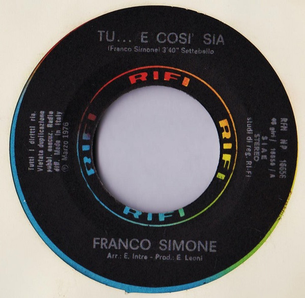 Franco Simone - Tu... E Così Sia | Rifi (RFN-NP 16656) - 3
