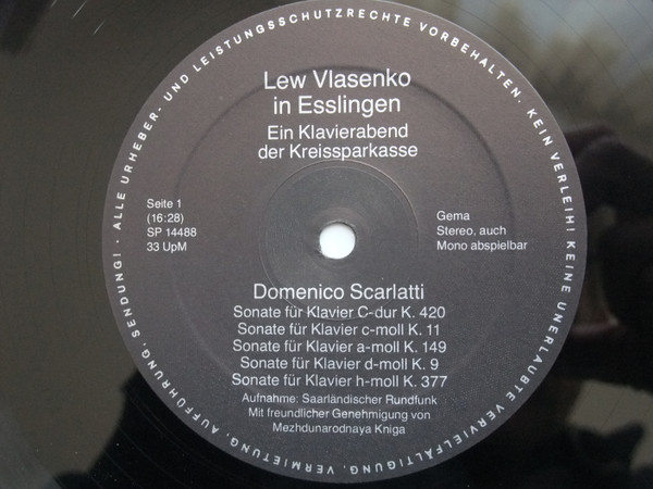 Lev Vlasenko - in Esslingen - Ein Klavierabend Der Kreissparkasse | Kreissparkasse Esslingen-Nürtingen (SP 14488 Stereo) - 4