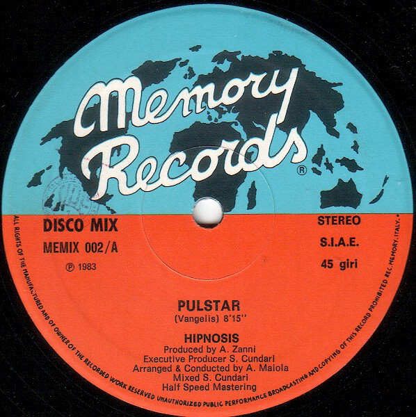 Hipnosis - Pulstar | Memory Records (MEMIX 002) - main