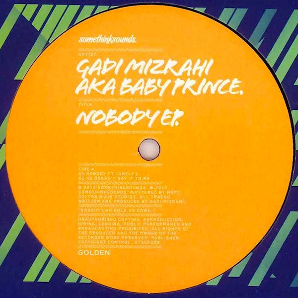Gadi Mizrahi aka Baby Prince - Nobody EP | Somethink Sounds (STSEP009) - 2 Gadi Mizrahi aka Baby Prince - Nobody EP | Somethink Sounds (STSEP009) - 2