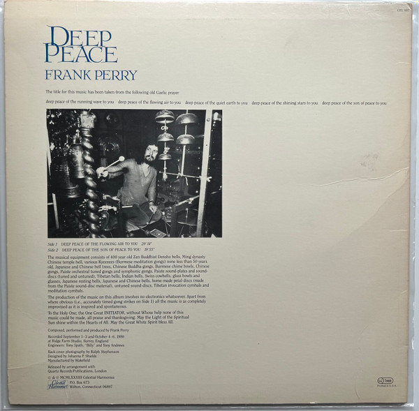 Frank Perry - Deep Peace | Celestial Harmonies (CEL 007) - 2