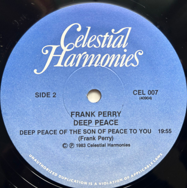 Frank Perry - Deep Peace | Celestial Harmonies (CEL 007) - 4