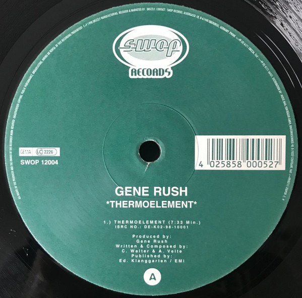 Gene Rush - Thermoelement | Swop Records (SWOP12004) - main