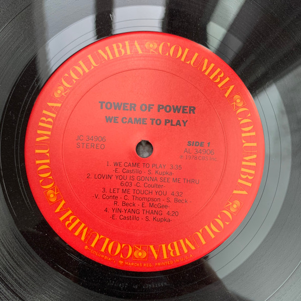 Tower Of Power - We Came To Play | Columbia (JC 34906) - 3