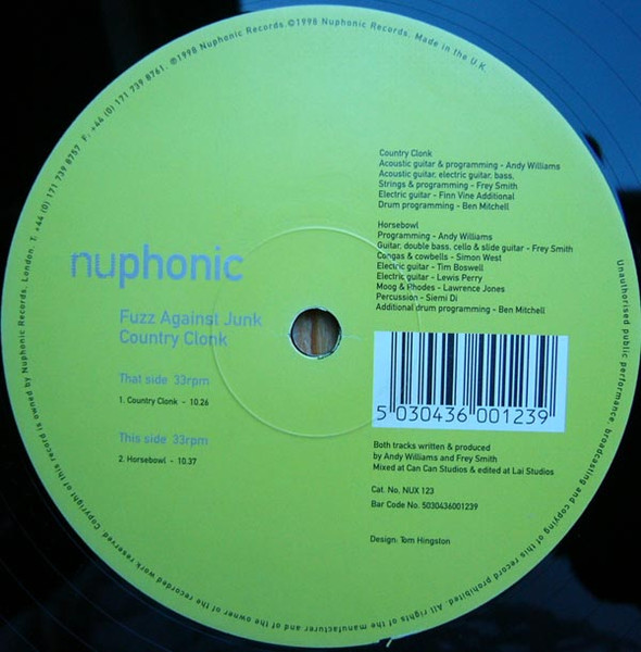 Fuzz Against Junk - Country Clonk | Nuphonic (NUX 123) - main Fuzz Against Junk - Country Clonk | Nuphonic (NUX 123) - main