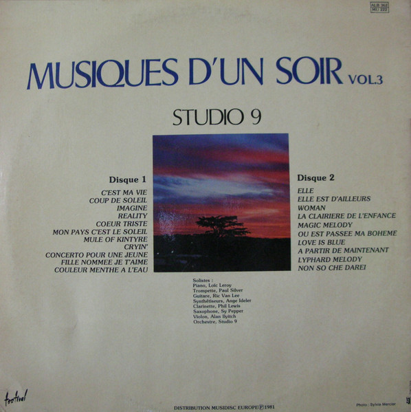 Studio 9 - Musiques D'un Soir Vol.3 | Disques Festival (ALB 362) - 4