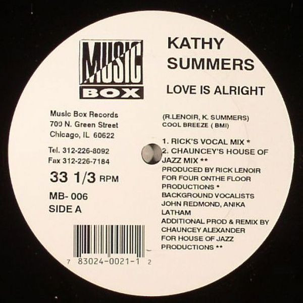 Kathy Summers - Love Is Alright | Music Box Records (MB-006) - main