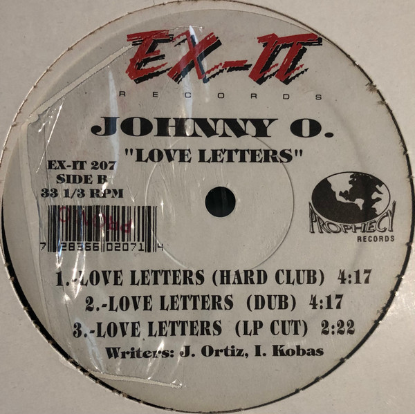 Johnny O - Love Letters | EX-IT Records (EX-IT 207) - main
