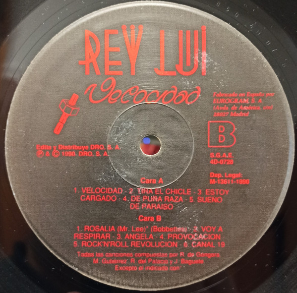 Rey Lui - Velocidad | DRO (4D-0728) - 4