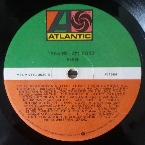 Various - Against All Odds - Music From The Original Motion Picture | Atlantic (80152)