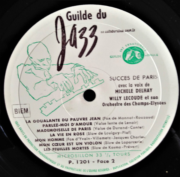 Michèle Delhay Avec Willy Lecoude Et Son Orchestre Des Champs-Elysées - Succès De Paris | Guilde Du Jazz (P 1201) - 2