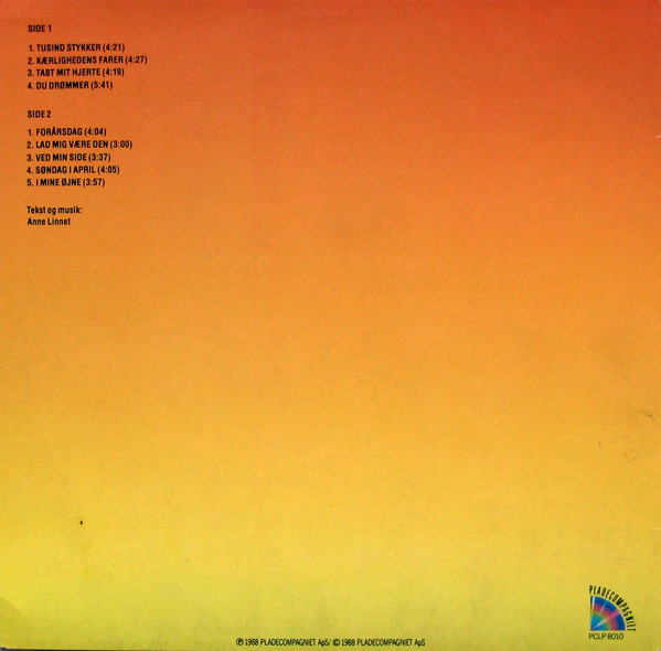 Anne Linnet - Jeg Er Jo Lige Her | Pladecompagniet (PCLP 8010) - 2