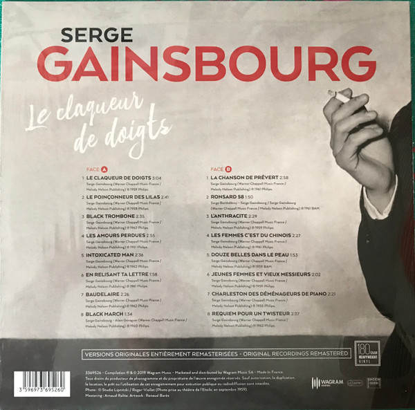 Serge Gainsbourg - Le Claqueur De Doigts | Wagram Music (3369526) - 2